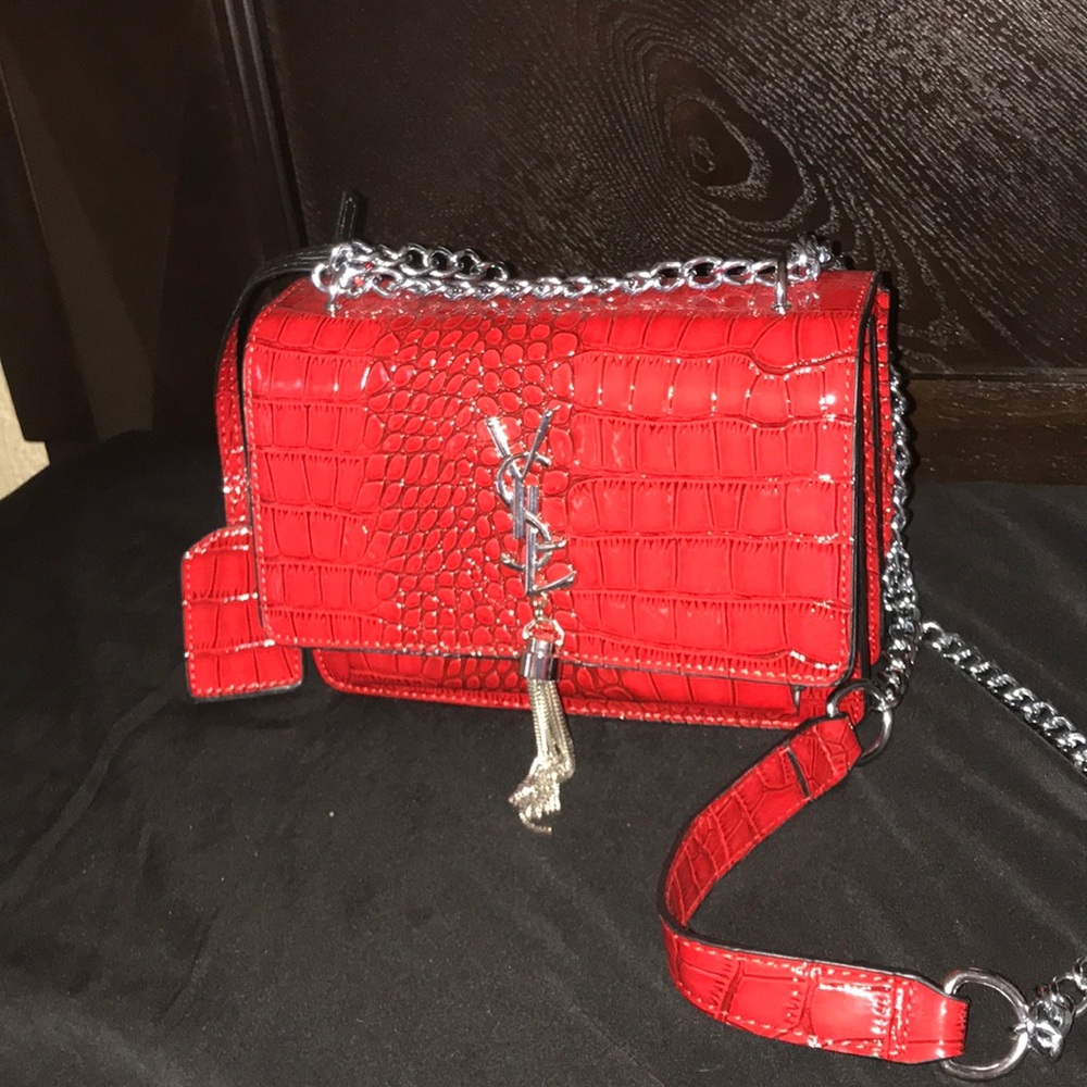 Red handbag